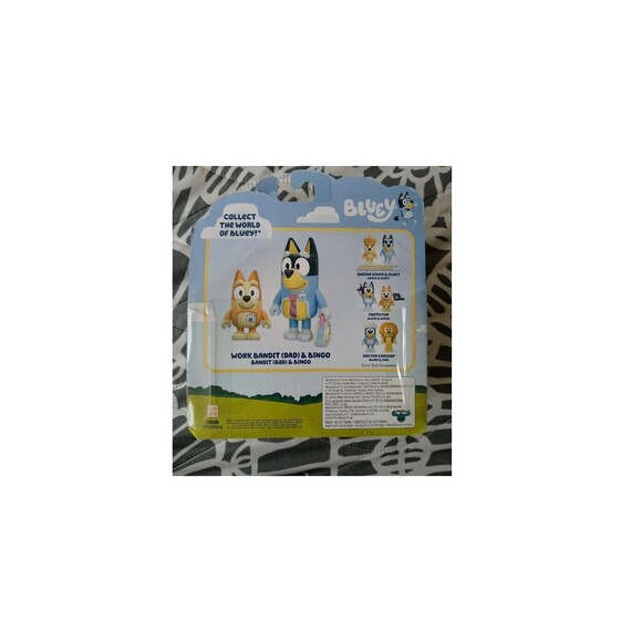 Bluey Work Bandit (dad) & Bingo Action Figures - Picture 3 of 3